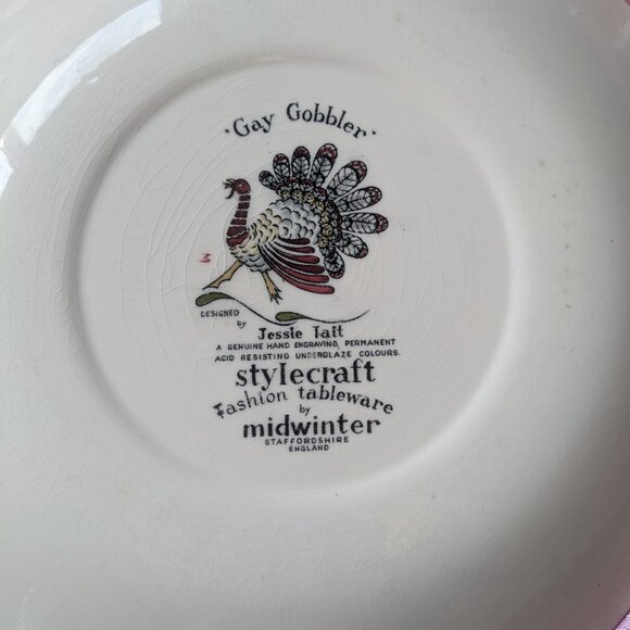 Hand painted turkey plates. - Picture 3 of 12